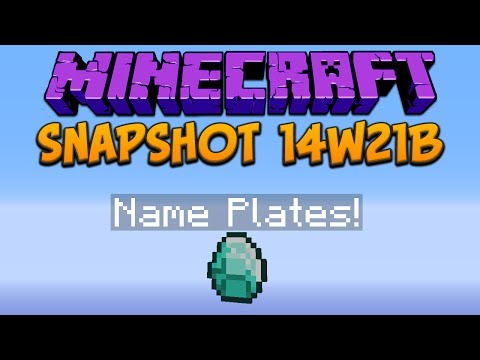 Minecraft 1.8: Snapshot 14w21b Name Plates & Not Much Else