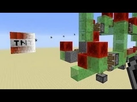 TNT Shooting Flying Piston Machine in Minecraft 1.8