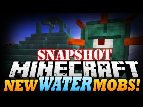 Minecraft Snapshot | NEW WATER MOBS! (Guardians) - Minecraft 1.8 Update!