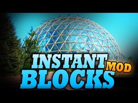Minecraft Mod | INSTANT BLOCKS MOD - Automatic Water/Lava Suction!? - Mod Showcase
