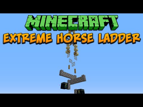 Minecraft: Extreme Horse Ladder Tutorial (Bedrock To Build Limit In 14 Seconds!)