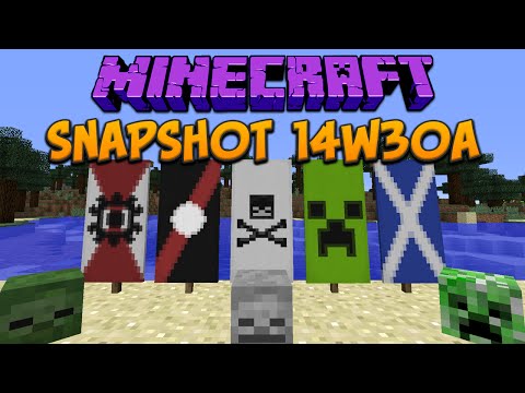 Minecraft 1.8: Snapshot 14w30a Banners, Flags, Skulls & FPS Boost!