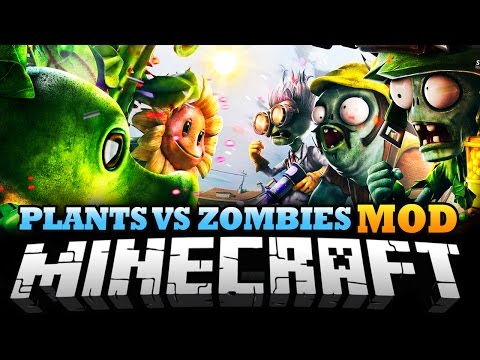 Minecraft Mod | PLANTS VS ZOMBIES MOD - Protect Your Home with Plants! - Mod Showcase