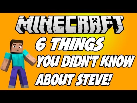 6 THINGS YOU DIDN'T KNOW ABOUT STEVE IN MINECRAFT!