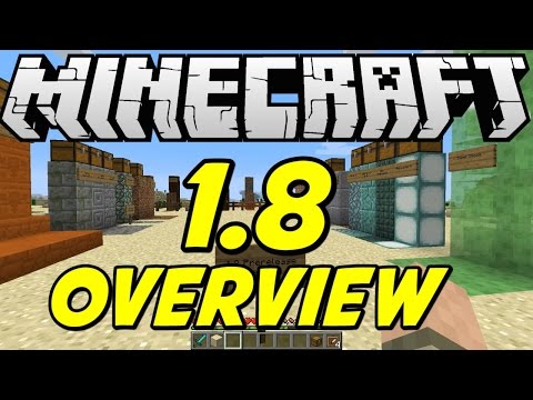 Minecraft 1.8 Overview! NEW BLOCKS! NEW MOBS! NEW FOOD! BANNERS! MORE!