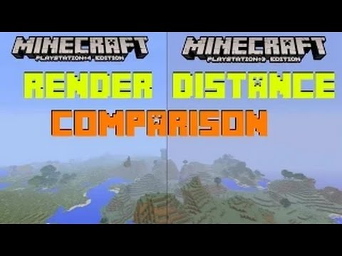 Minecraft PlayStation 4 VS PlayStation 3 Render Distance Comparison