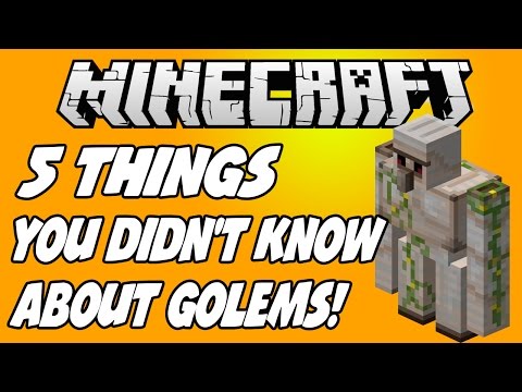 5 THINGS YOU DIDN'T KNOW ABOUT IRON GOLEMS IN MINECRAFT!