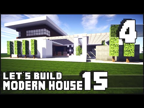 Minecraft Lets Build: Modern House 15 - Part 4 + Download