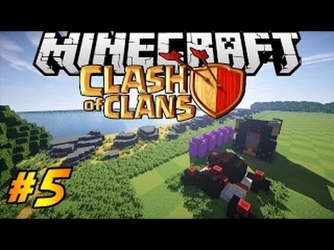 Let's Build Clash of Clans in Minecraft PART 5 | Archer Towers, Walls