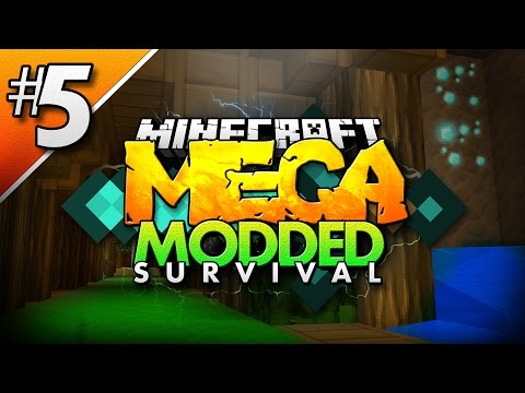 Minecraft MEGA Modded Survival #5 | SECRET UNDERGROUND BASE! - Minecraft Mod Pack
