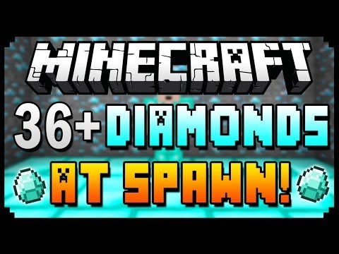 Minecraft 1.8.3 Seeds - 36+ DIAMONDS AT SPAWN! - Best Diamond Seed