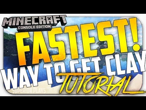 Minecraft Tutorial: FASTEST WAY TO GET CLAY! ( With out Mesa Biome)