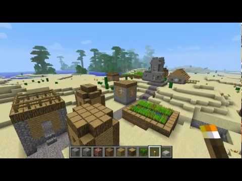 Minecraft 1.2 Map Seed - Two Villages, Jungle, Dungeon, Ravine!