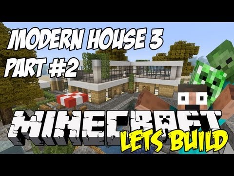 Minecraft Modern House 3 Tutorial HD - Part 2