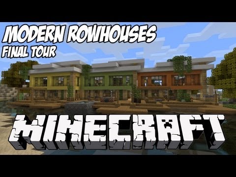 Minecraft Modern RowHouses Tour HD: Final Showcase