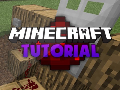 Minecraft Tutorial: Button Door System w/ Pistons!