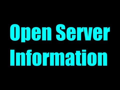 Open Server - 3/31/12 - Info