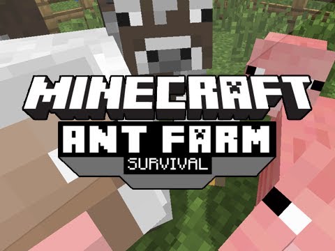 Minecraft: Ant Farm Survival: Episode 2 - Cows! (MOTB)