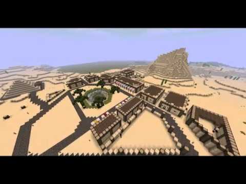 #Minecraft Desert Oasis town time lapse
