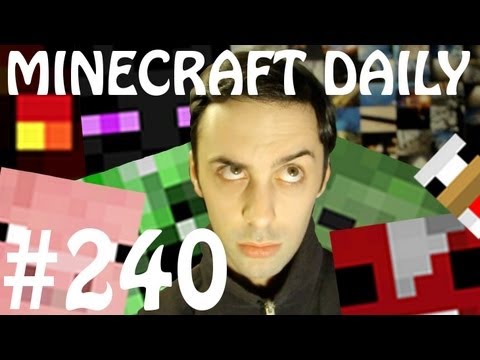 Minecraft Daily 24/04/12 (240) - Pocket Edition Crafting! Piston bridge! Extreme Run!