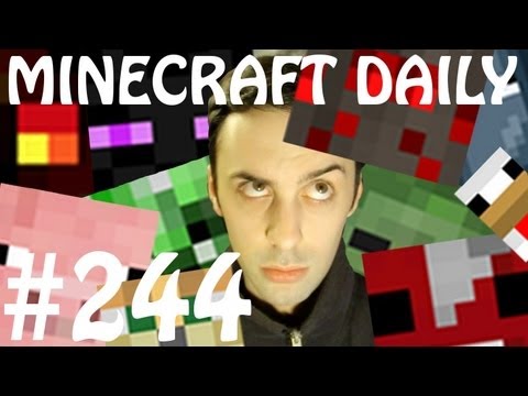 Minecraft Daily 30/04/12 (244) - Real Life Minecraft! Block by Block Song! Portal 2 Gels!