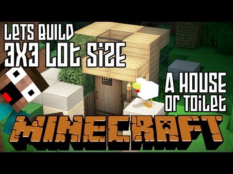 Minecraft Lets Build HD: House or Outdoor Toilet 3x3 Lot