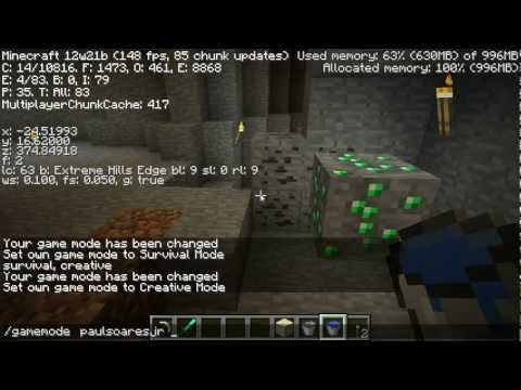 Minecraft Map Seed - Emerald Ore! (Snapshot 12W21B)