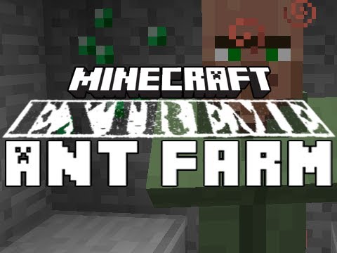 Extreme Ant Farm Survival: Episode 3 - Villager Trading Scam! [Minecraft Map]