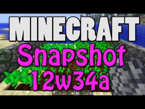 Minecraft Snapshot 12w34a (CARROTS! POTATOES! WALLS! FRAMES! MORE!)