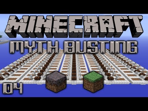 Minecraft Myth Busting 04 Does Mycelium Grow Faster Than Grass?