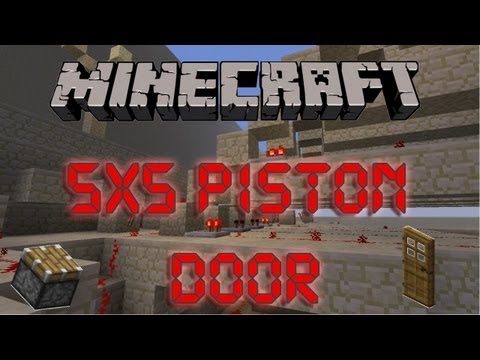 #Minecraft Compact 5x5 Piston Door Showcase