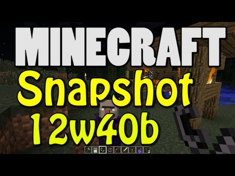 Minecraft Snapshot 12w40a - Witch Huts and Slimes in Swamps!