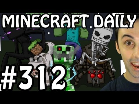 MINECRAFT DAILY 10/10/12 (312) - Anvils! Parkour Speed Race! Basic Circuits Guide!