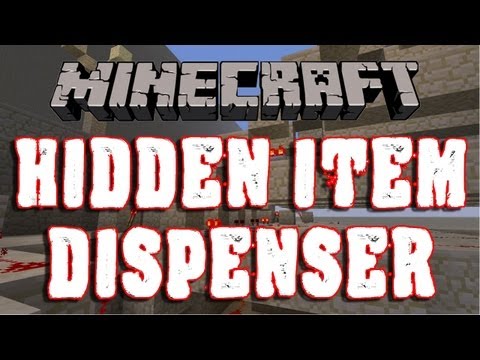 #Minecraft Hidden Item Dispenser Redstone Creation