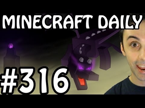 MINECRAFT DAILY 22/10/12 (316) - Father Chicken! Pig Racing! Minecraft Style!