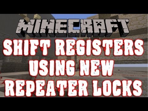 #MINECRAFT 1.4: Shift Registers using NEW Lock Repeaters