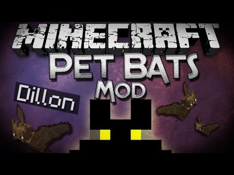 Minecraft Mod Showcase: Pet Bats Mod - Tame Bats that Fight for You + Dillon the Bat!