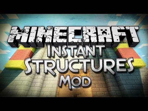 Minecraft Mod Showcase: Instant Structures Mod - Pre-Built Formations!